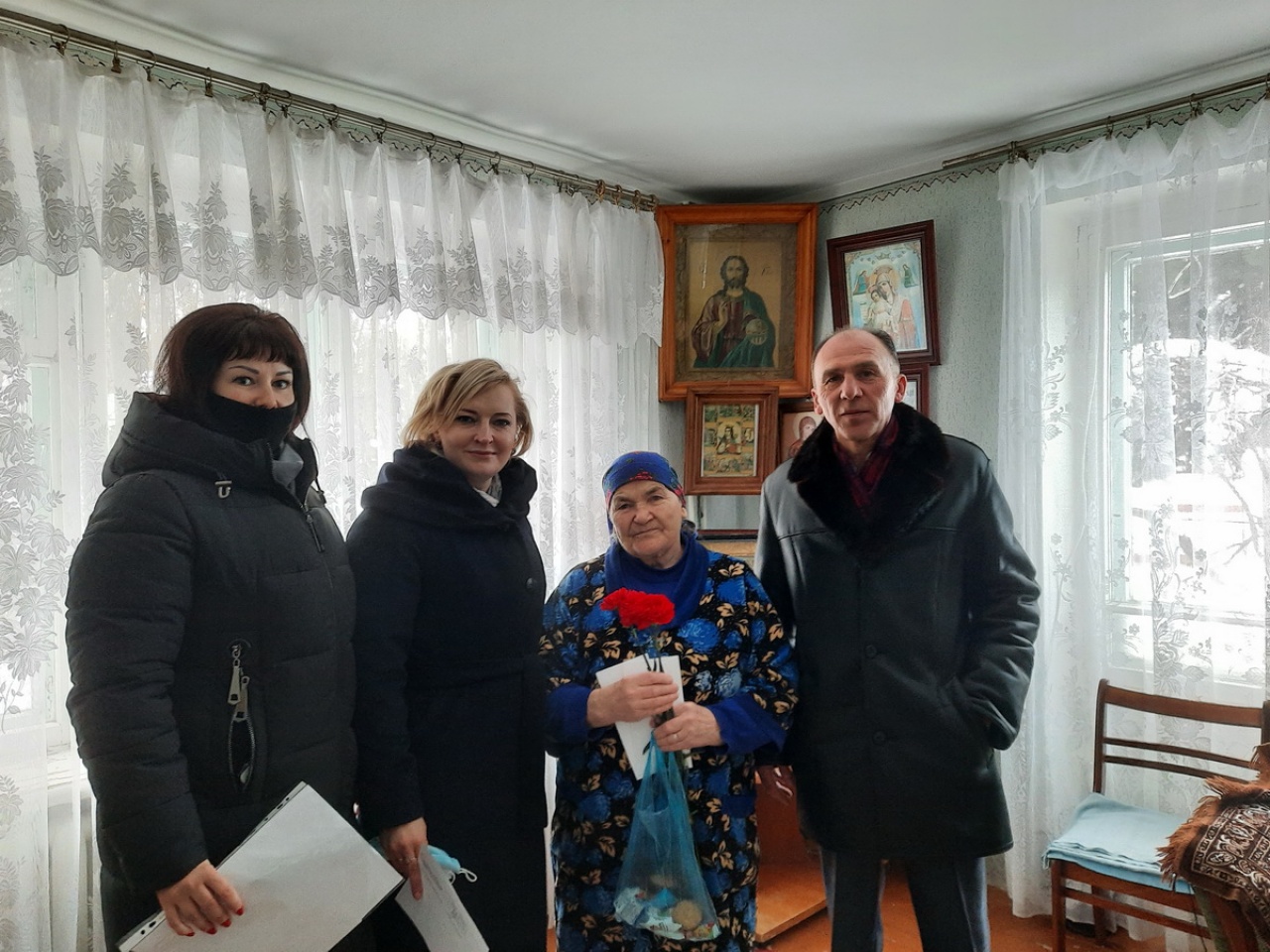 Чествование работников хозяйства, принимавших участие в военных действиях в Афганистане