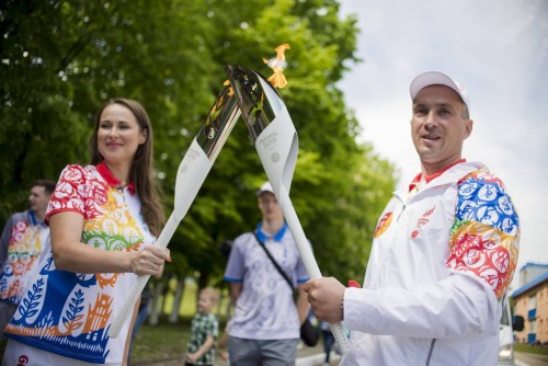 Эстафета огня «Пламя мира» в Вертелишках