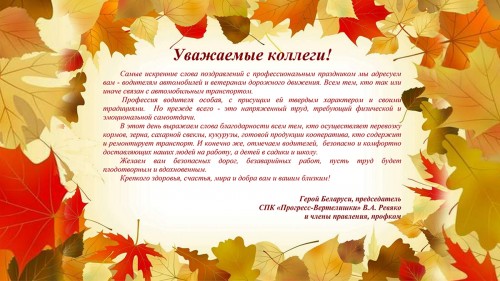 Поздравления с профессиональным праздником — водителем автомобилей и ветеранов дорожного движения