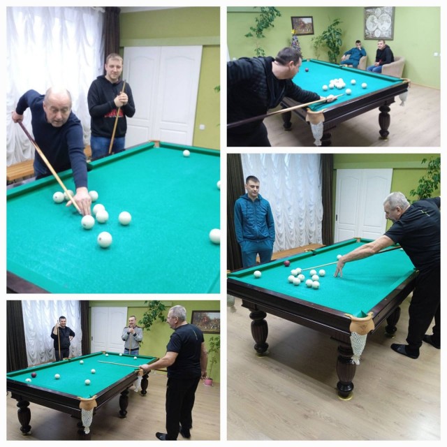 Сегодня в Центре досуга  пожилых людей в Вертелишках прошло первенство СПК «Прогресс-Вертелишки» среди подразделений кооператива по бильярду в программе круглогодичной спартакиады